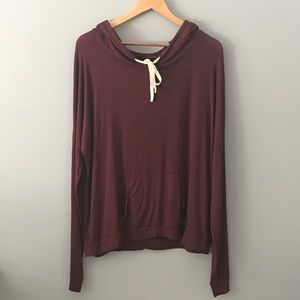 BRANDY MELVILLE Hoodie Burgundy One Size NEW!